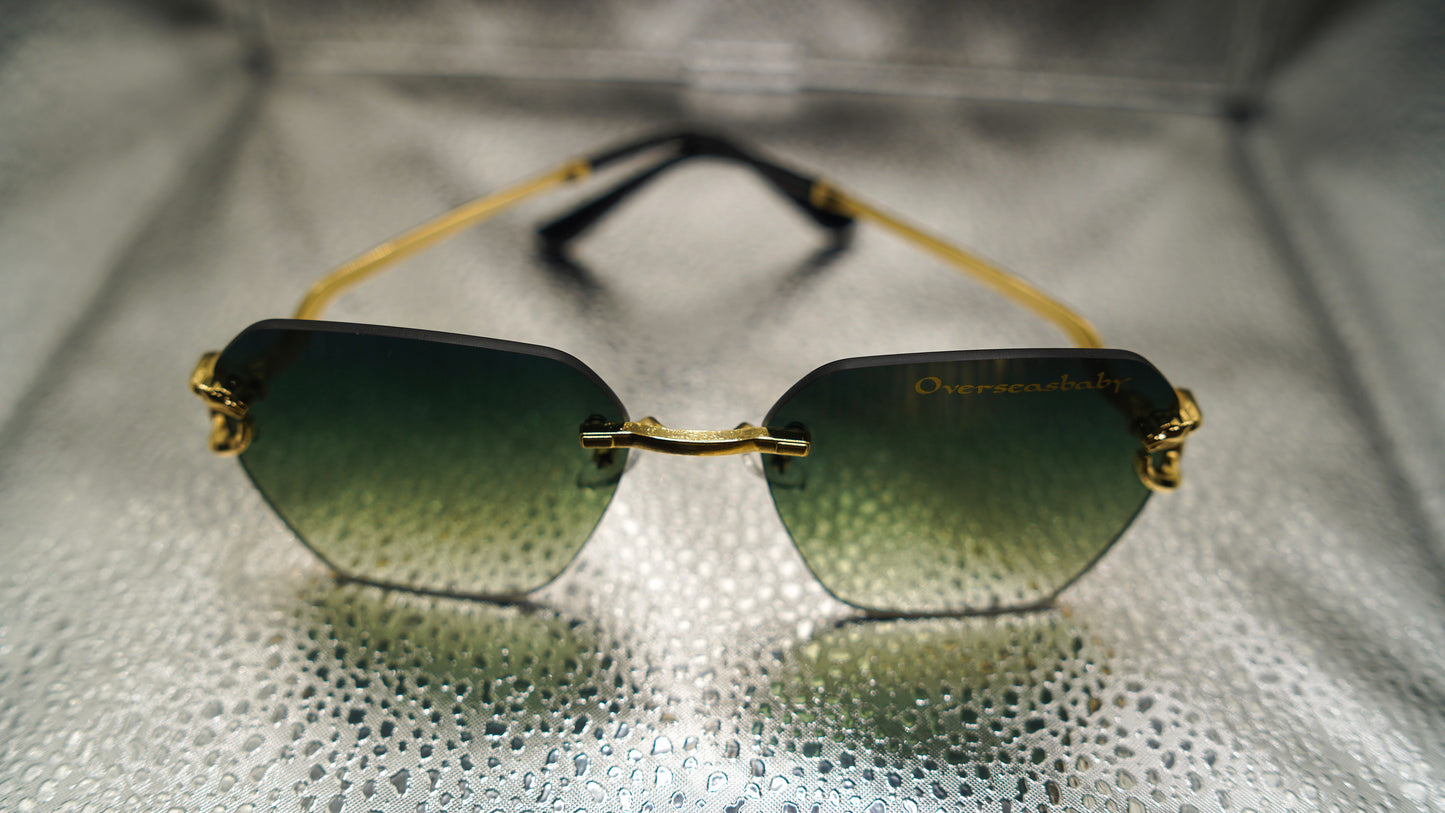 Overseasbaby luxury Green Sunglasses