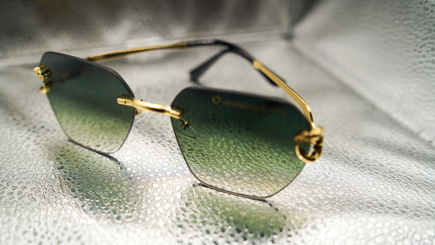 Overseasbaby luxury Green Sunglasses