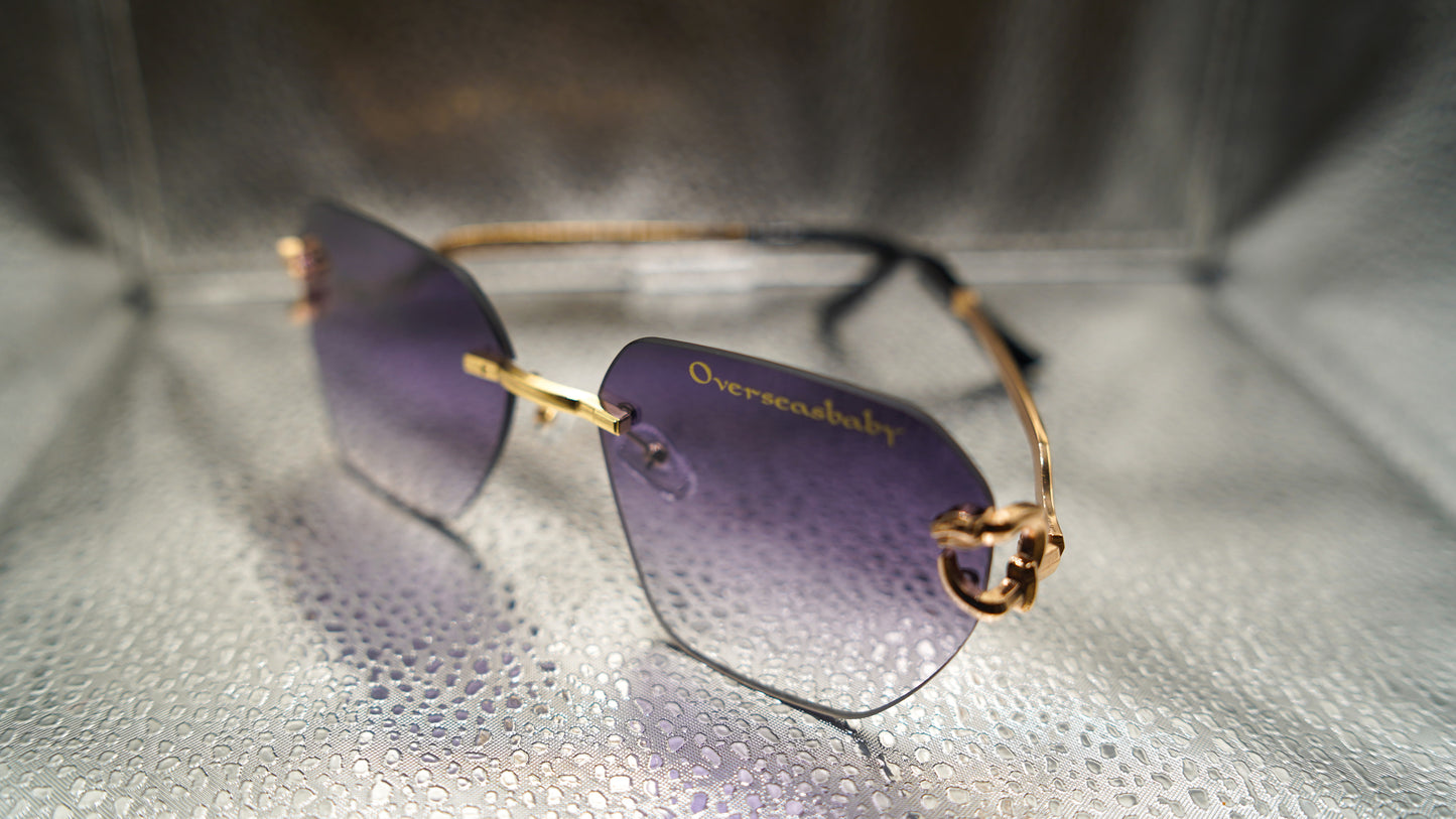 Overseasbaby luxury Purple Sunglasses