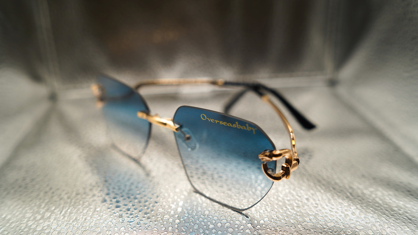 Overseasbaby luxury Blue Sunglasses