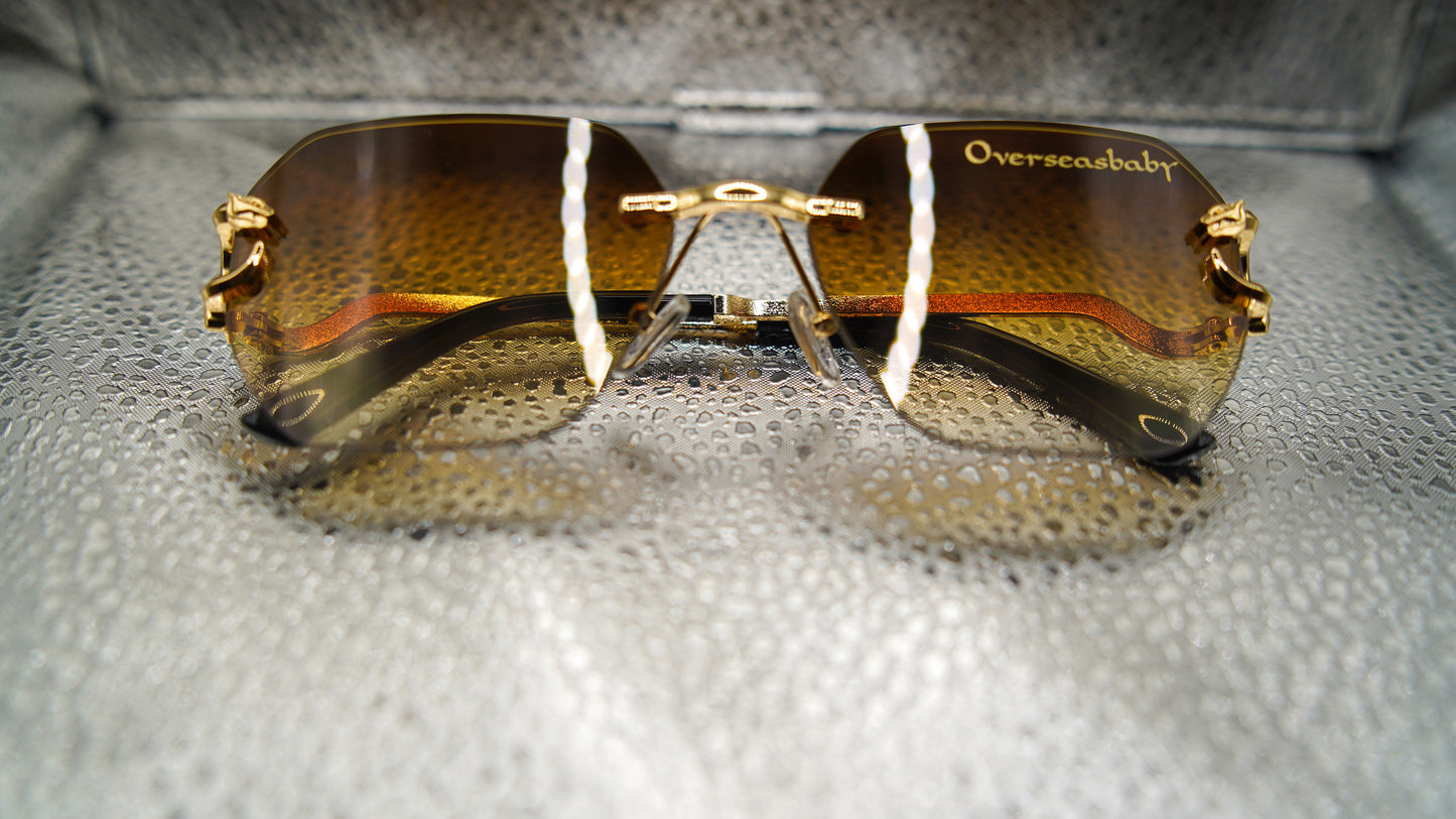 Overseasbaby luxury Brown Sunglasses
