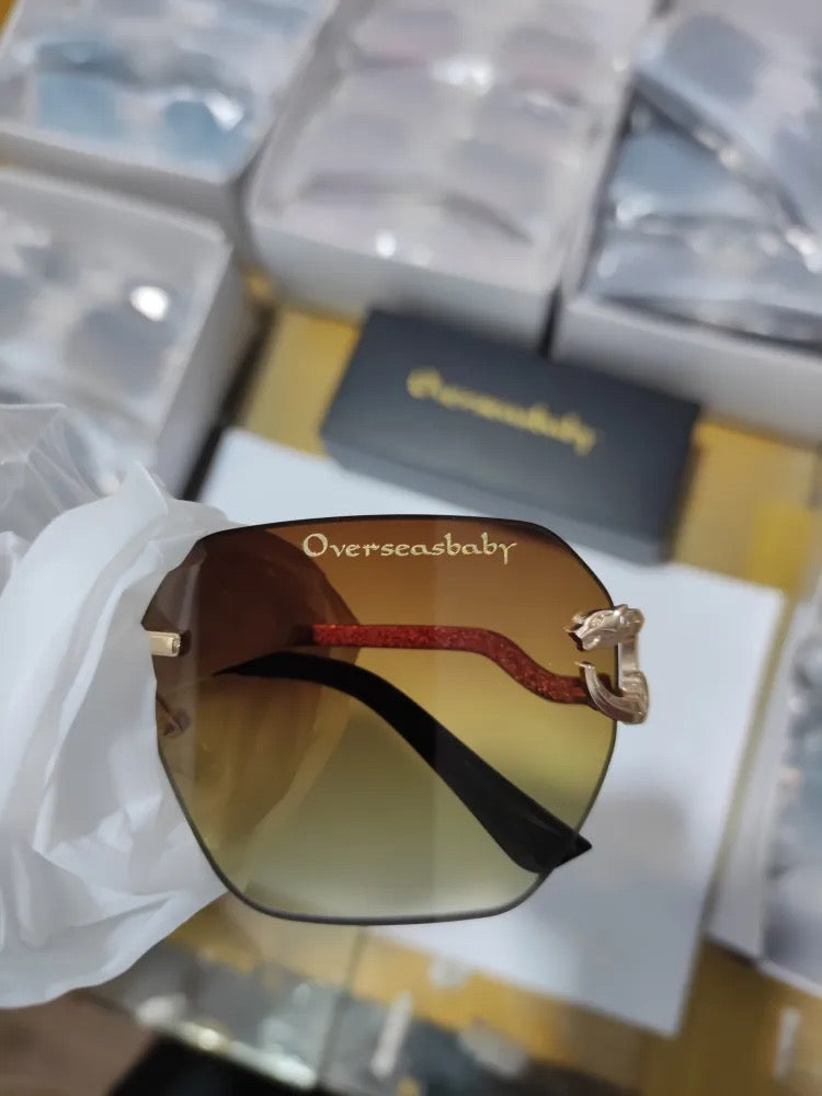 Overseasbaby luxury Brown Sunglasses