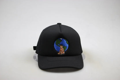 Black trucker hat