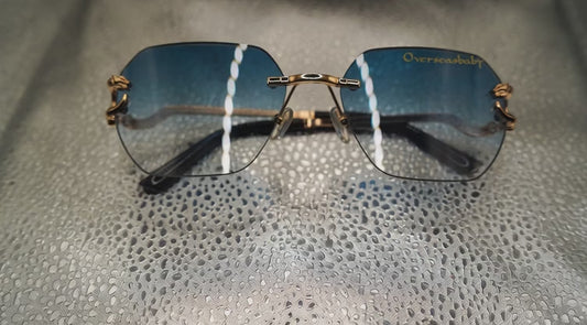 Overseasbaby luxury Blue Sunglasses