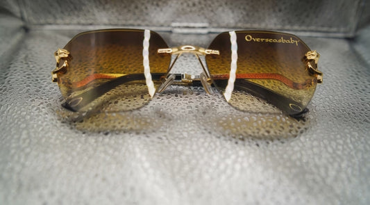 Overseasbaby luxury Brown Sunglasses